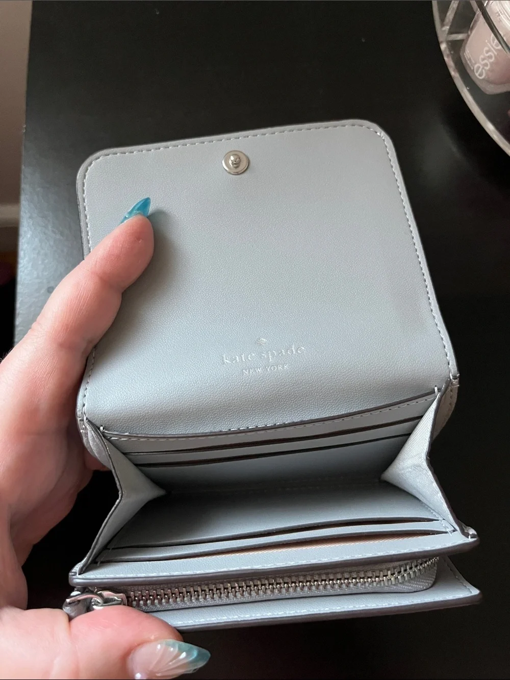 kate spade Pebbled Leather Compact Wallet